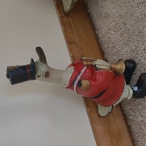 Goose Band Figurines in Red and Gold